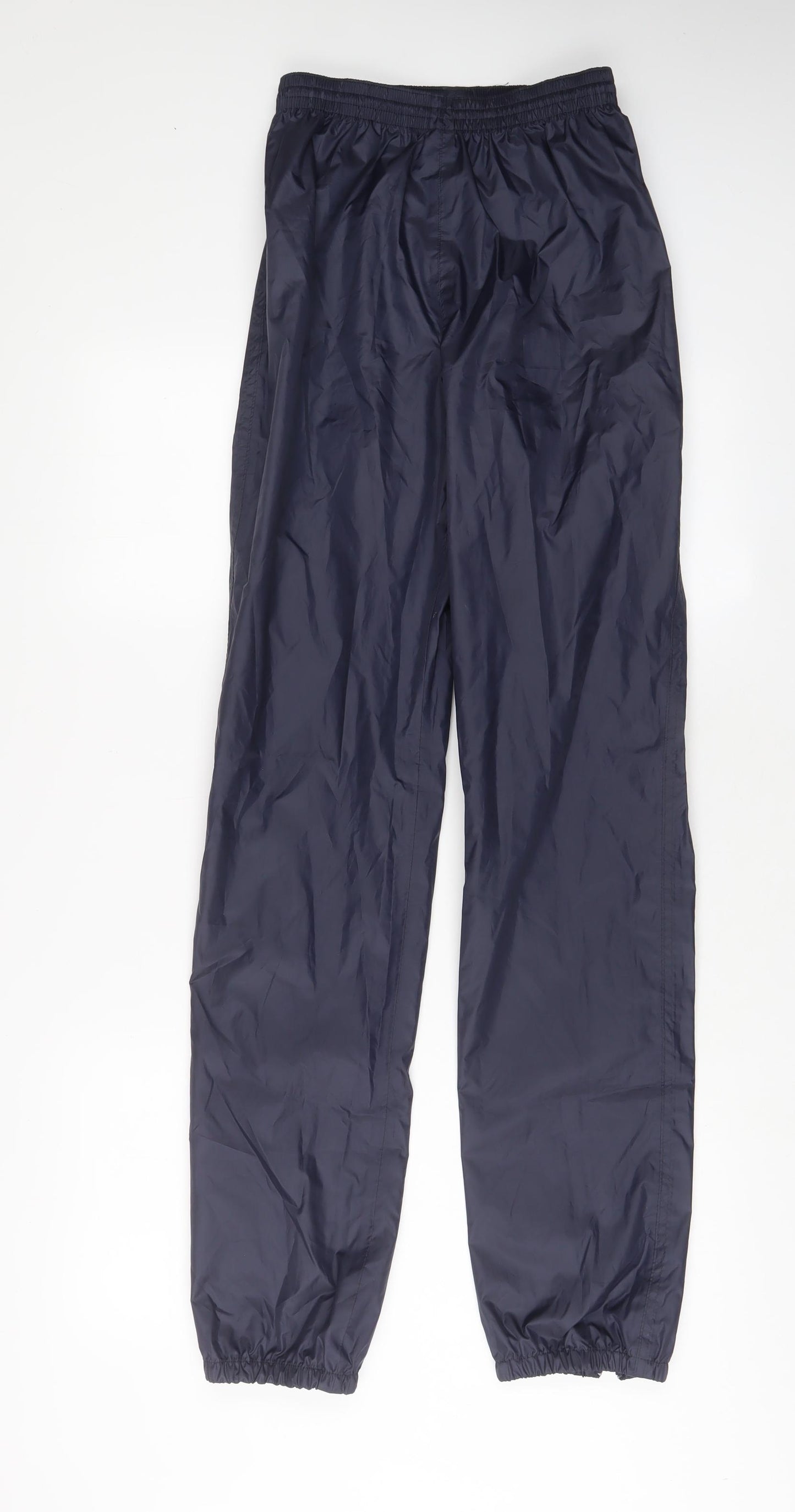 DECATHLON Womens Blue Nylon Rain Trousers Trousers Size 30 in L33 in Regular Drawstring