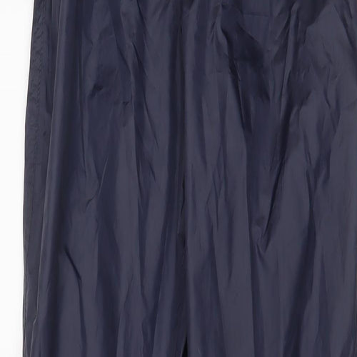 DECATHLON Womens Blue Nylon Rain Trousers Trousers Size 30 in L33 in Regular Drawstring
