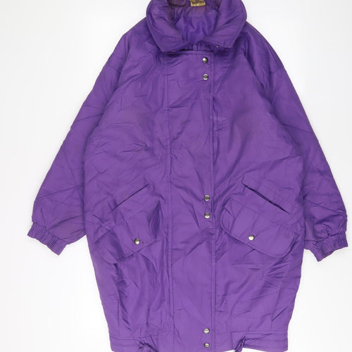 Casual Women Womens Purple Jacket Coat Size 10 Zip - Pockets