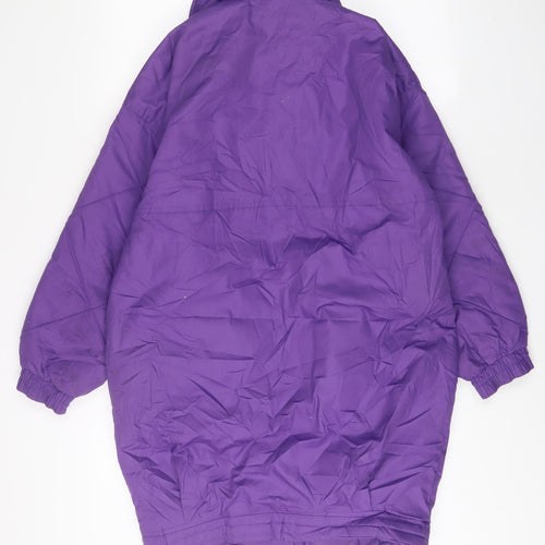 Casual Women Womens Purple Jacket Coat Size 10 Zip - Pockets