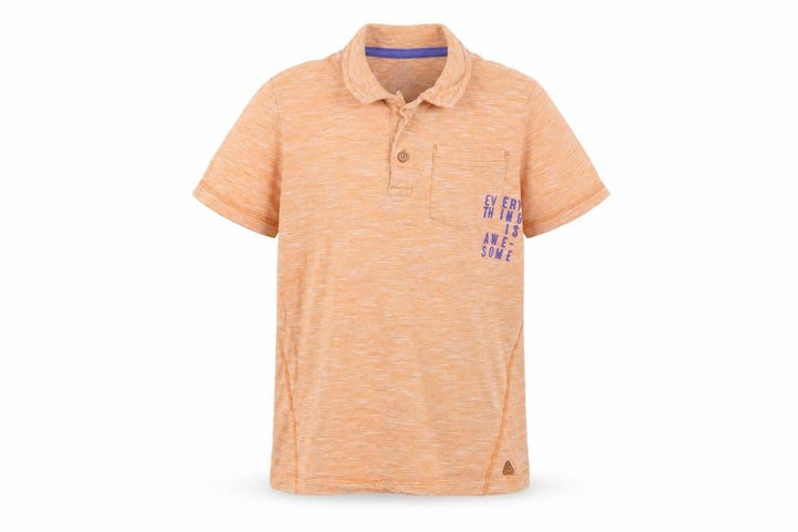 Mothercare Boys Orange Cotton Basic Polo Size 7-8 Years Collared Button
