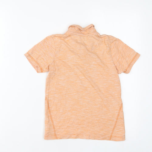 Mothercare Boys Orange Cotton Basic Polo Size 7-8 Years Collared Button