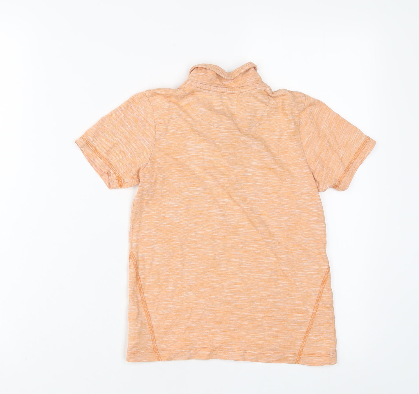 Mothercare Boys Orange Cotton Basic Polo Size 7-8 Years Collared Button
