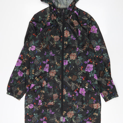 B.You Womens Multicoloured Floral Jacket Size 10 Zip - Pockets
