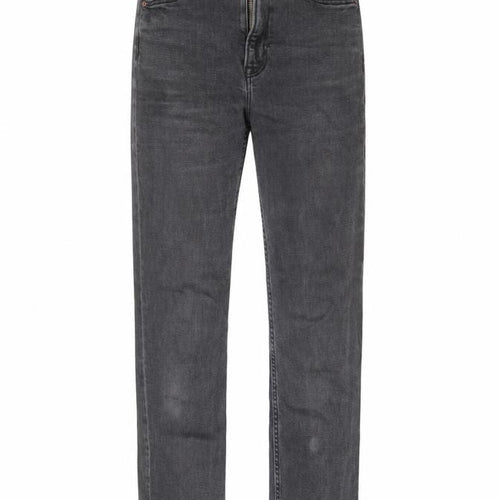 H&M Womens Grey Cotton Straight Jeans Size 8 L26 in Regular Zip