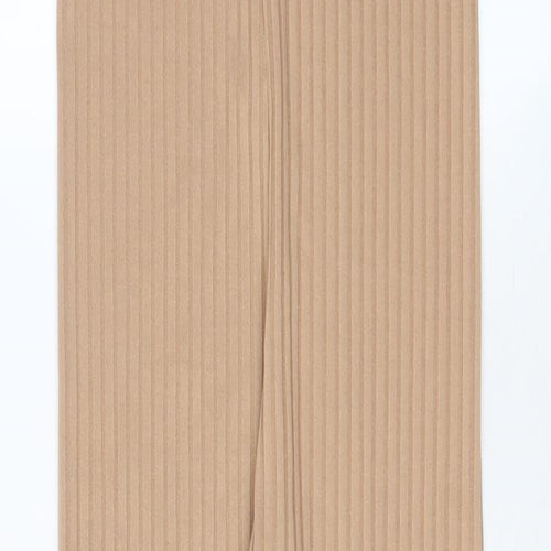PRETTYLITTLETHING' Womens Beige Polyester Jumpsuit One-Piece Size 8 L30 in Pullover