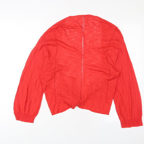 NEXT Womens Red V-Neck Viscose Cardigan Jumper Size S