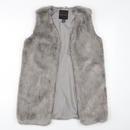 New Look Womens Grey Jacket Size 8 - Open