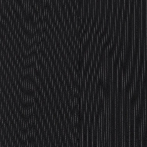 South Womens Black Striped Polyester Trousers Size 18 L30 in Regular Button