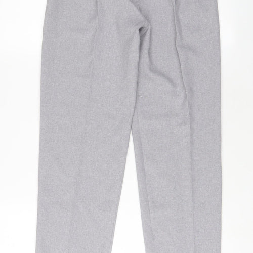 Emma Collection Womens Blue Polyester Trousers Size 8 L28 in Regular