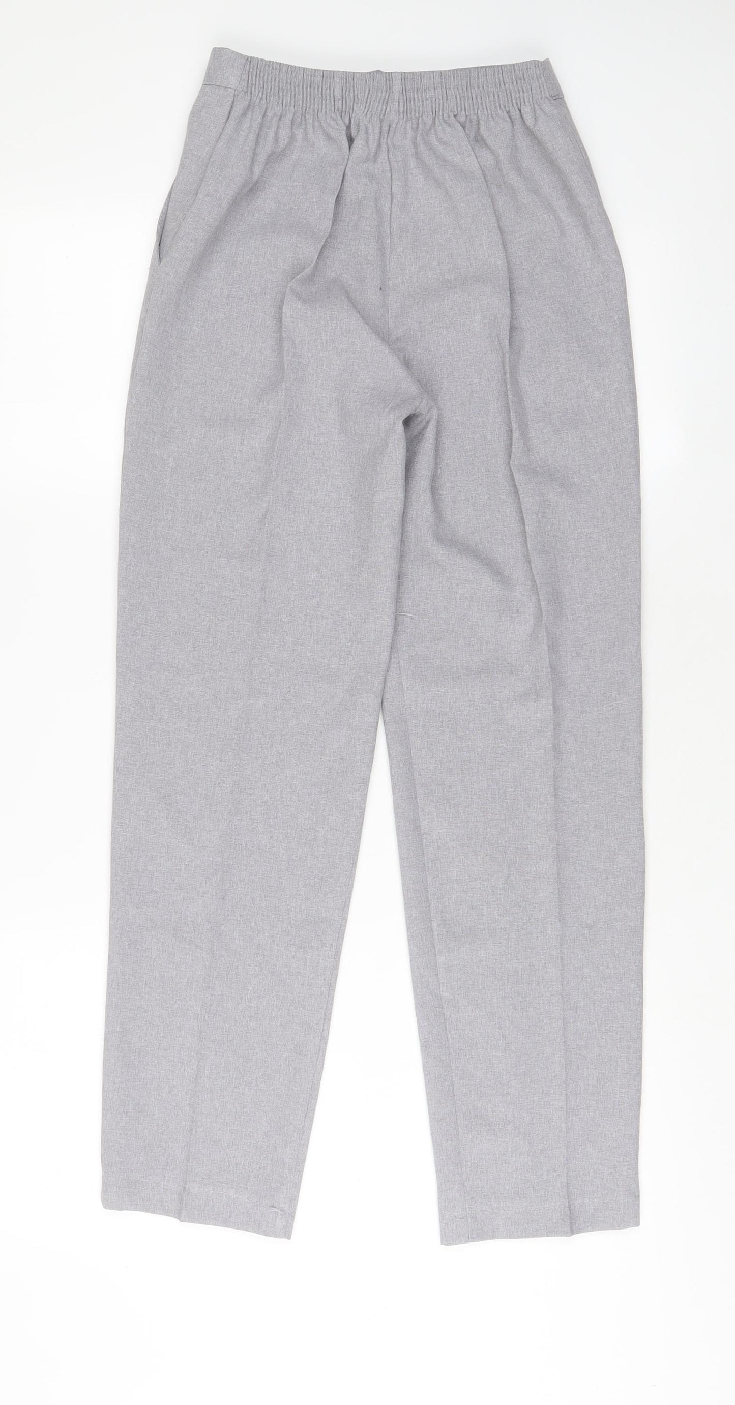 Emma Collection Womens Blue Polyester Trousers Size 8 L28 in Regular