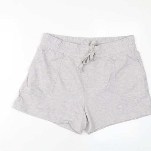 Marks and Spencer Womens Grey Cotton Sailor Shorts Size 18 L3 in Regular Drawstring