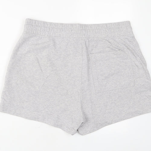 Marks and Spencer Womens Grey Cotton Sailor Shorts Size 18 L3 in Regular Drawstring