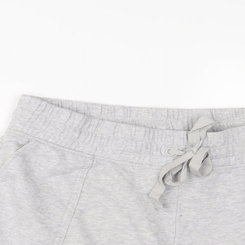 Marks and Spencer Womens Grey Cotton Sailor Shorts Size 18 L3 in Regular Drawstring