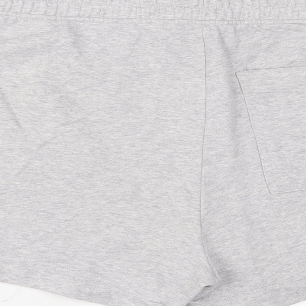 Marks and Spencer Womens Grey Cotton Sailor Shorts Size 18 L3 in Regular Drawstring
