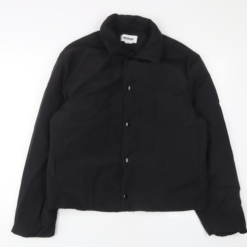Weekday Womens Black Jacket Size M Snap
