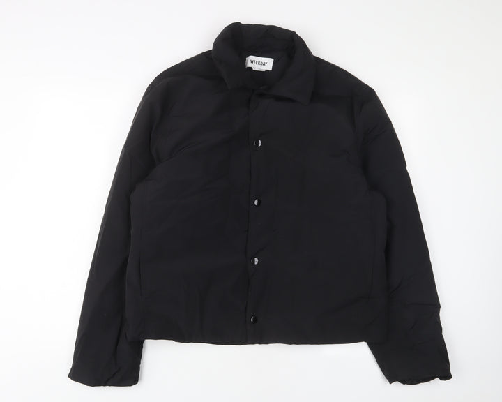 Weekday Womens Black Jacket Size M Snap