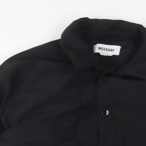 Weekday Womens Black Jacket Size M Snap