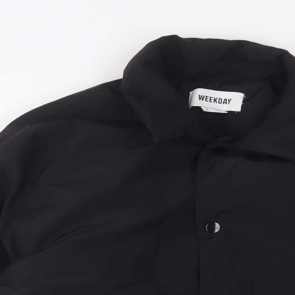 Weekday Womens Black Jacket Size M Snap