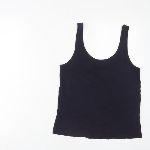 & Other Stories Womens Blue Cotton Basic T-Shirt Size XS Scoop Neck