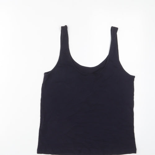 & Other Stories Womens Blue Cotton Basic T-Shirt Size XS Scoop Neck