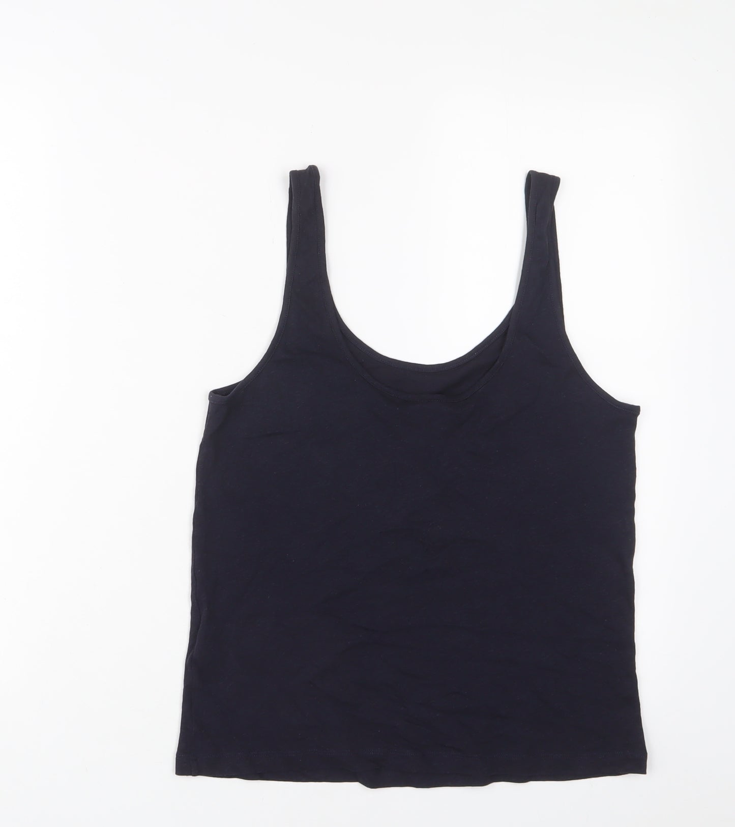 & Other Stories Womens Blue Cotton Basic T-Shirt Size XS Scoop Neck
