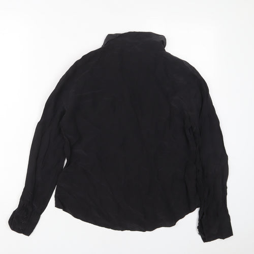 & Other Stories Womens Black Viscose Basic Button-Up Size 10 Collared