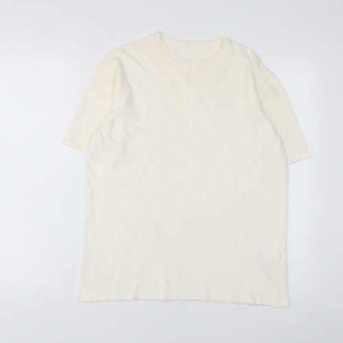 Gerry Weber Womens White Viscose Basic Polo Size 12 Crew Neck