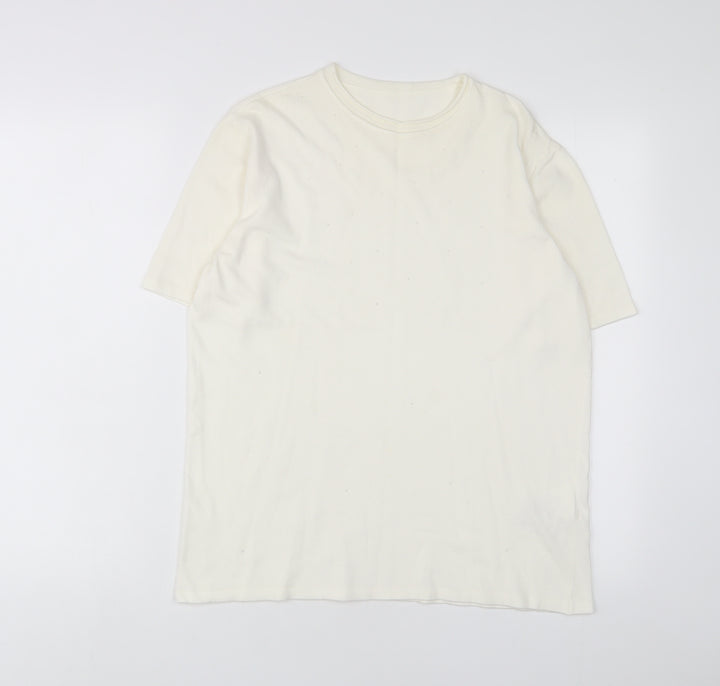 Gerry Weber Womens White Viscose Basic Polo Size 12 Crew Neck