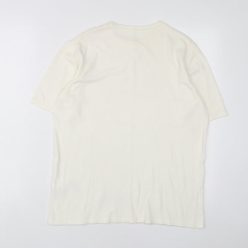 Gerry Weber Womens White Viscose Basic Polo Size 12 Crew Neck