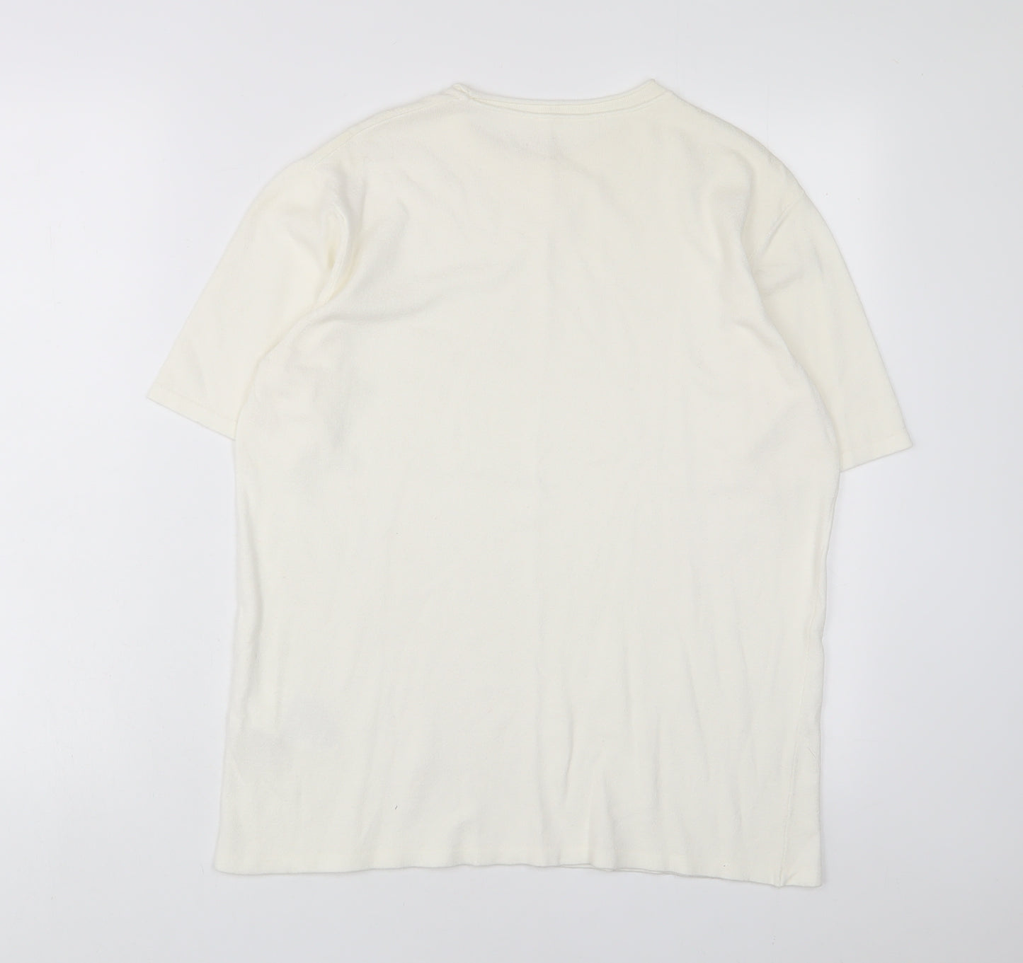 Gerry Weber Womens White Viscose Basic Polo Size 12 Crew Neck
