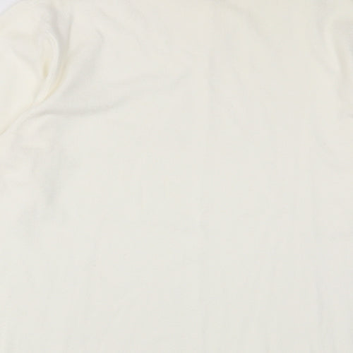 Gerry Weber Womens White Viscose Basic Polo Size 12 Crew Neck