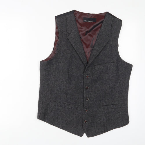 REMUS Mens Grey Wool Jacket Suit Waistcoat Size 40 Regular