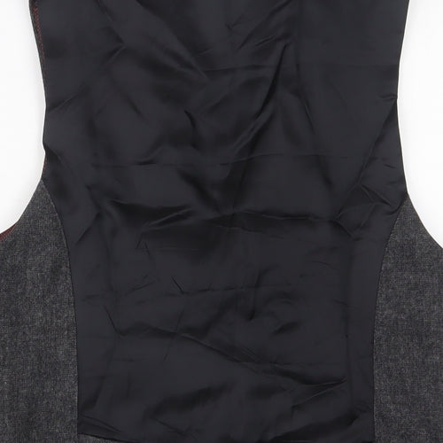 REMUS Mens Grey Wool Jacket Suit Waistcoat Size 40 Regular