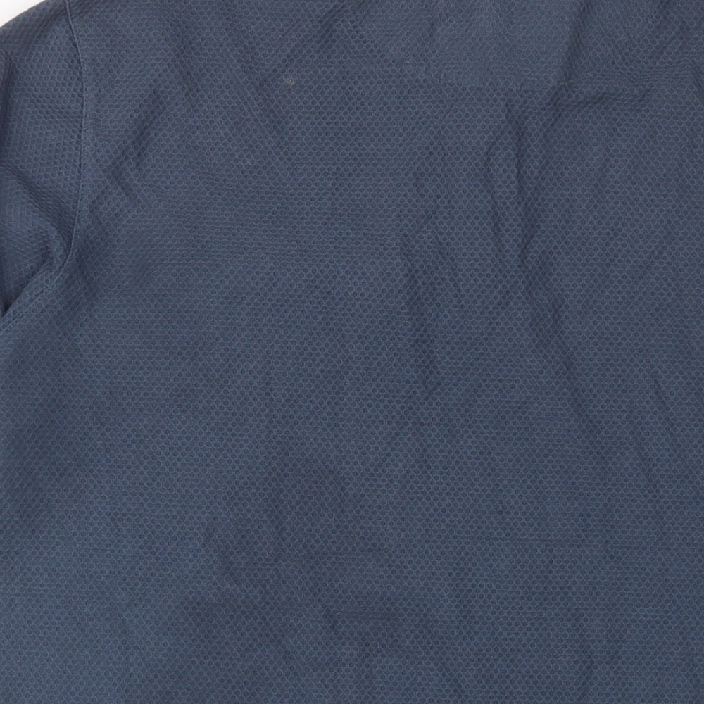 Ted Baker Mens Blue Cotton Polo Size XL Collared Button