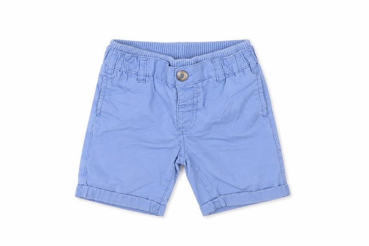 Mothercare Baby Blue Cotton Cropped Trousers Size 18-24 Months Button
