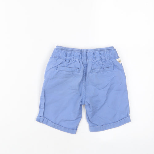 Mothercare Baby Blue Cotton Cropped Trousers Size 18-24 Months Button