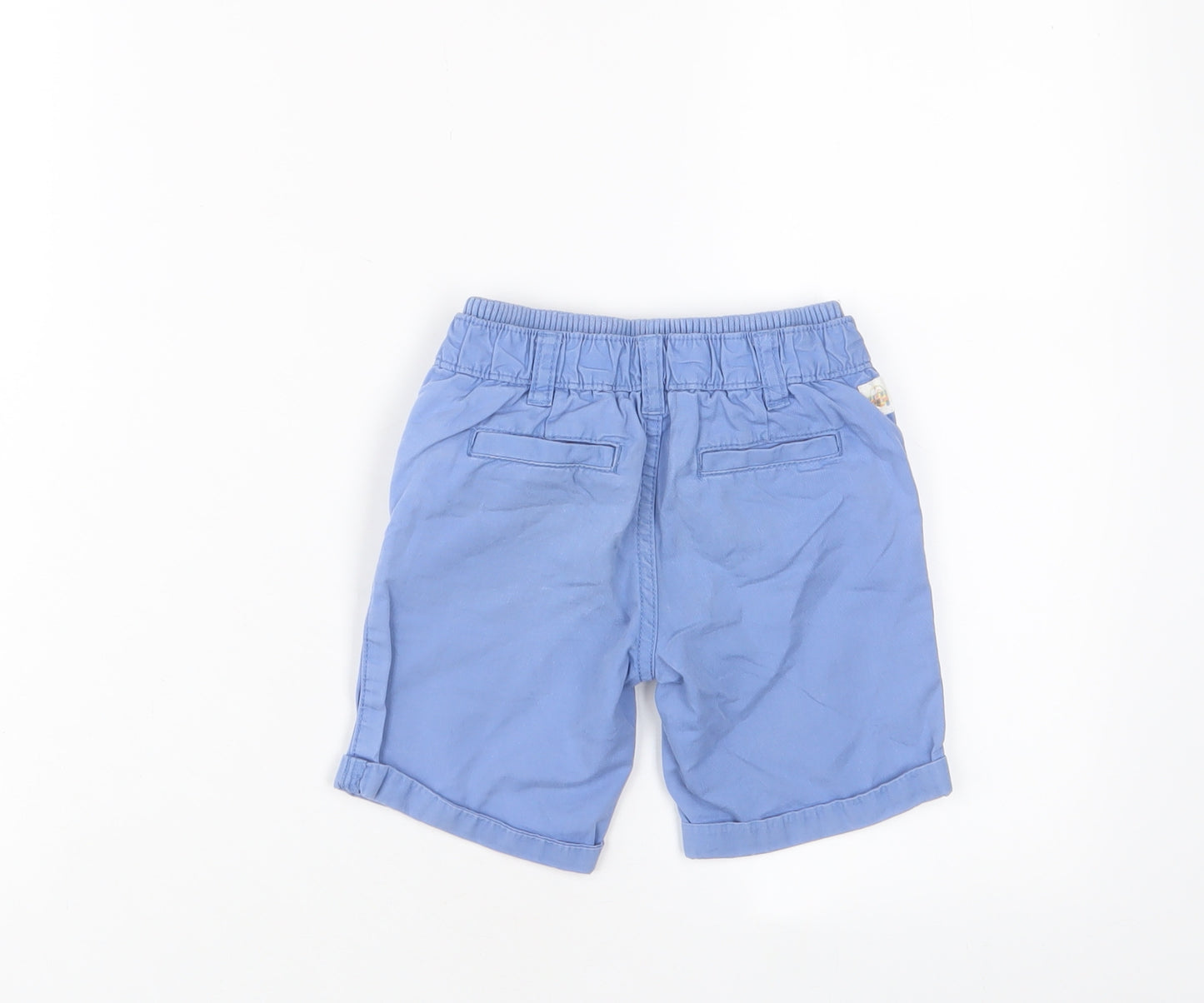 Mothercare Baby Blue Cotton Cropped Trousers Size 18-24 Months Button