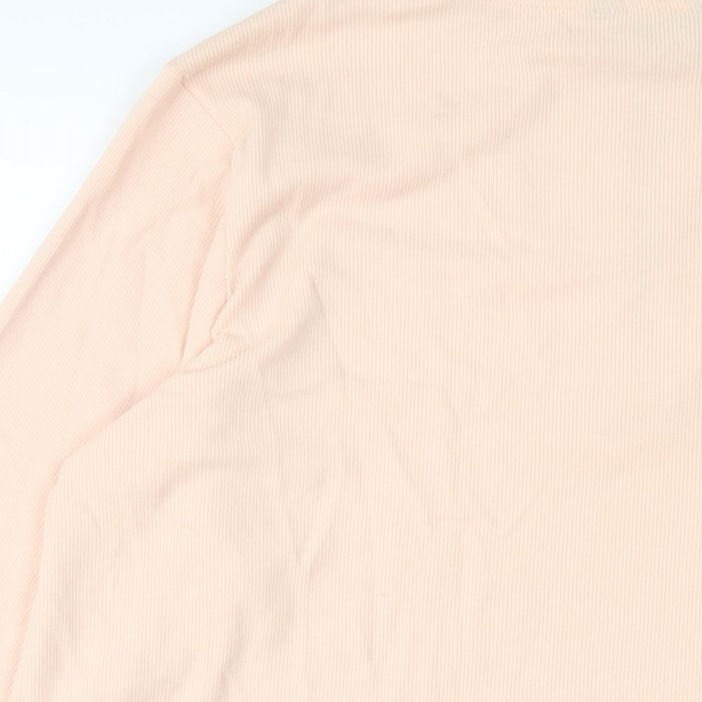 Marks and Spencer Womens Pink Cotton Pullover Sweatshirt Size 22 Zip - 1/2 Zip