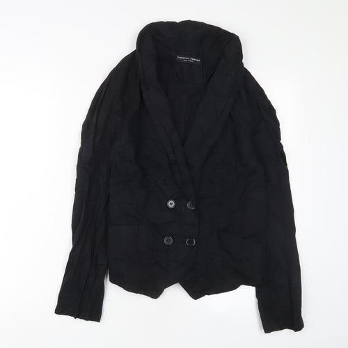 Dorothy Perkins Womens Black Biker Jacket Size 16 Button