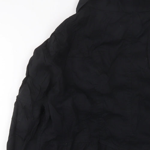 Dorothy Perkins Womens Black Biker Jacket Size 16 Button