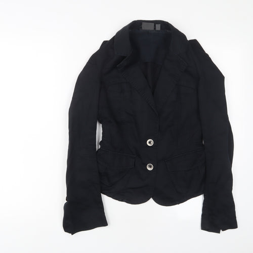 Mexx Womens Black Jacket Blazer Size 8 Button