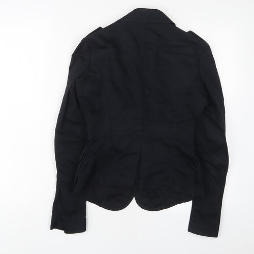 Mexx Womens Black Jacket Blazer Size 8 Button