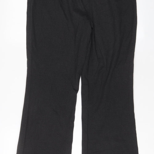 Marks and Spencer Womens Grey Polyester Trousers Size 12 L30 in Regular Zip