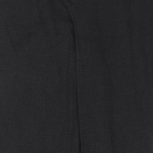 Marks and Spencer Womens Grey Polyester Trousers Size 12 L30 in Regular Zip