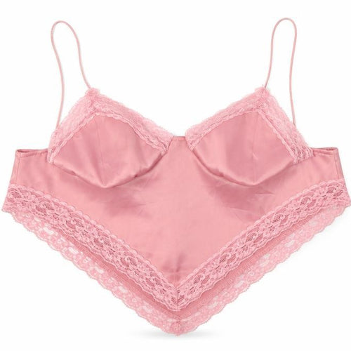 Nasty Gal Womens Pink Polyester Basic Blouse Size 10 Sweetheart - Lace Detail