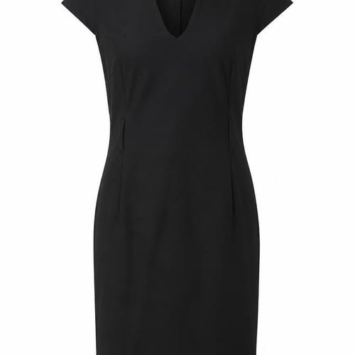 Femme Womens Black Polyester Pencil Dress Size 10 V-Neck