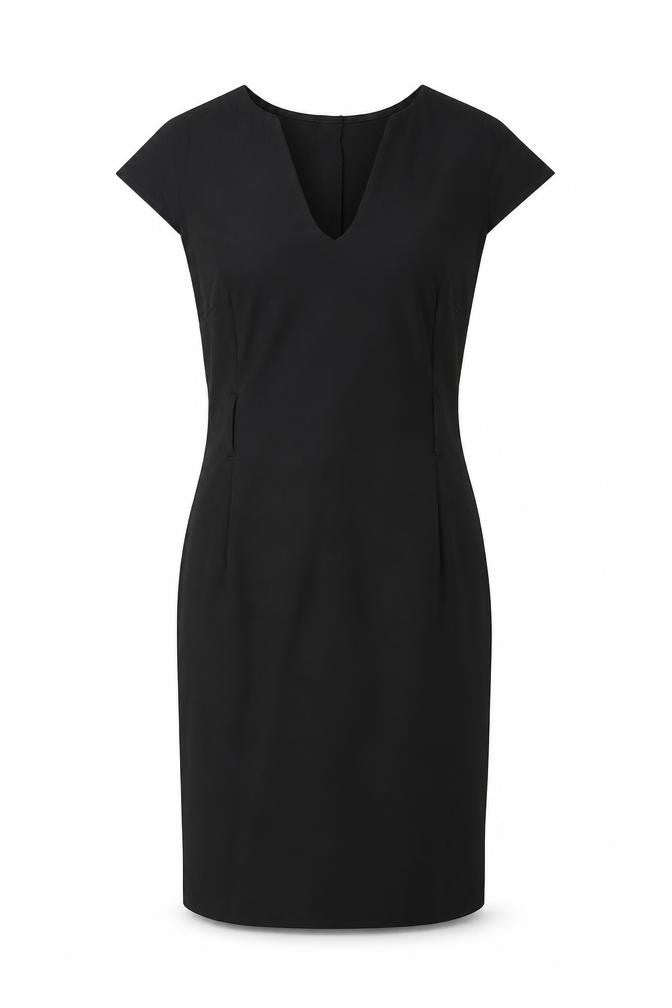 Femme Womens Black Polyester Pencil Dress Size 10 V-Neck
