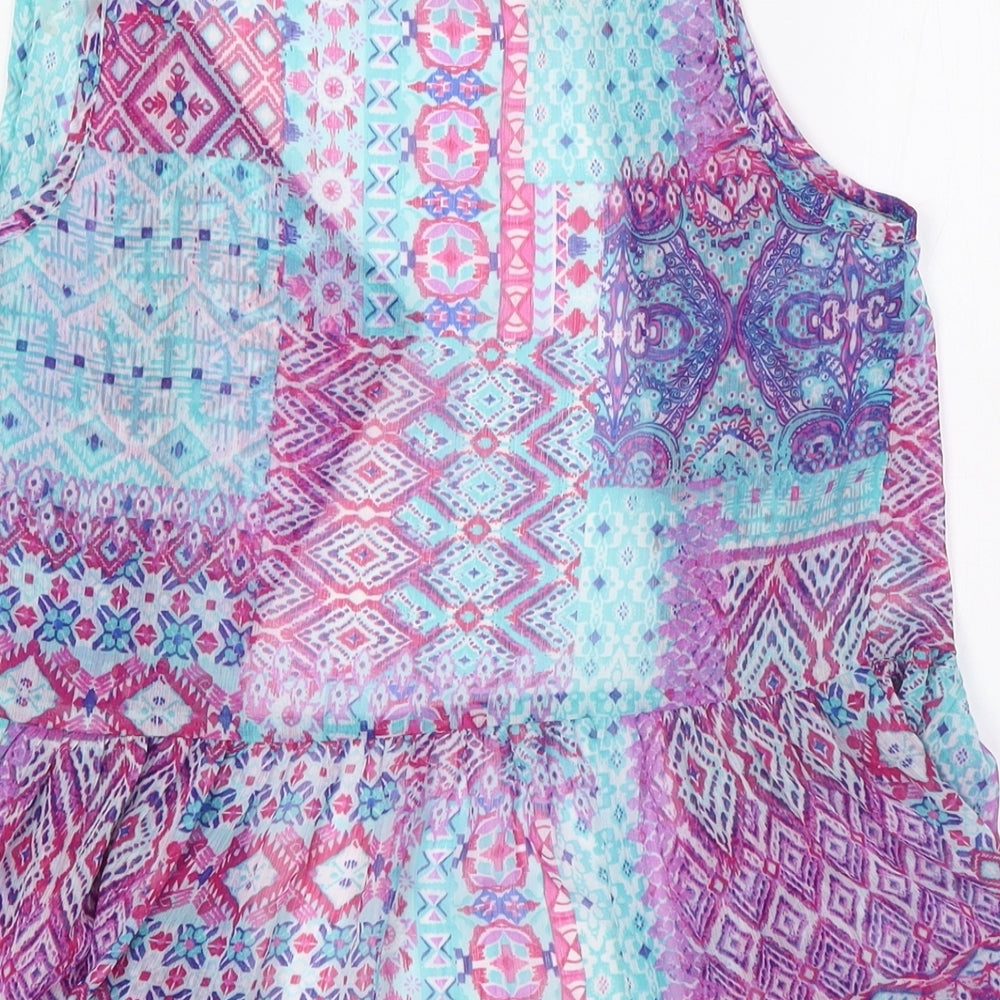 Monsoon Girls Multicoloured Polyester Kimono Blouse Size 12-13 Years V-Neck