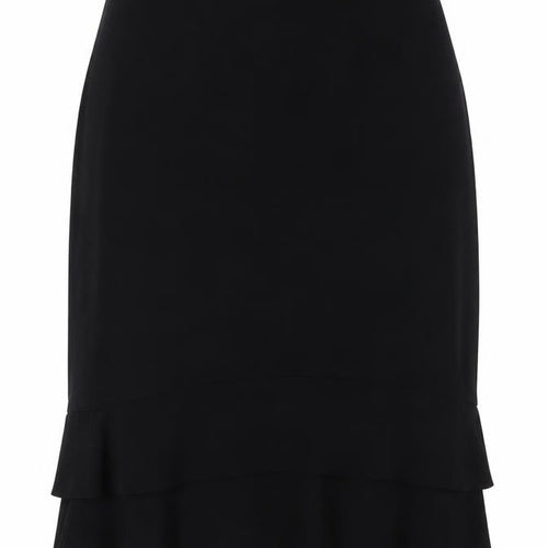 Artigiano Womens Black Polyester A-Line Skirt Size 12 Zip - Layered